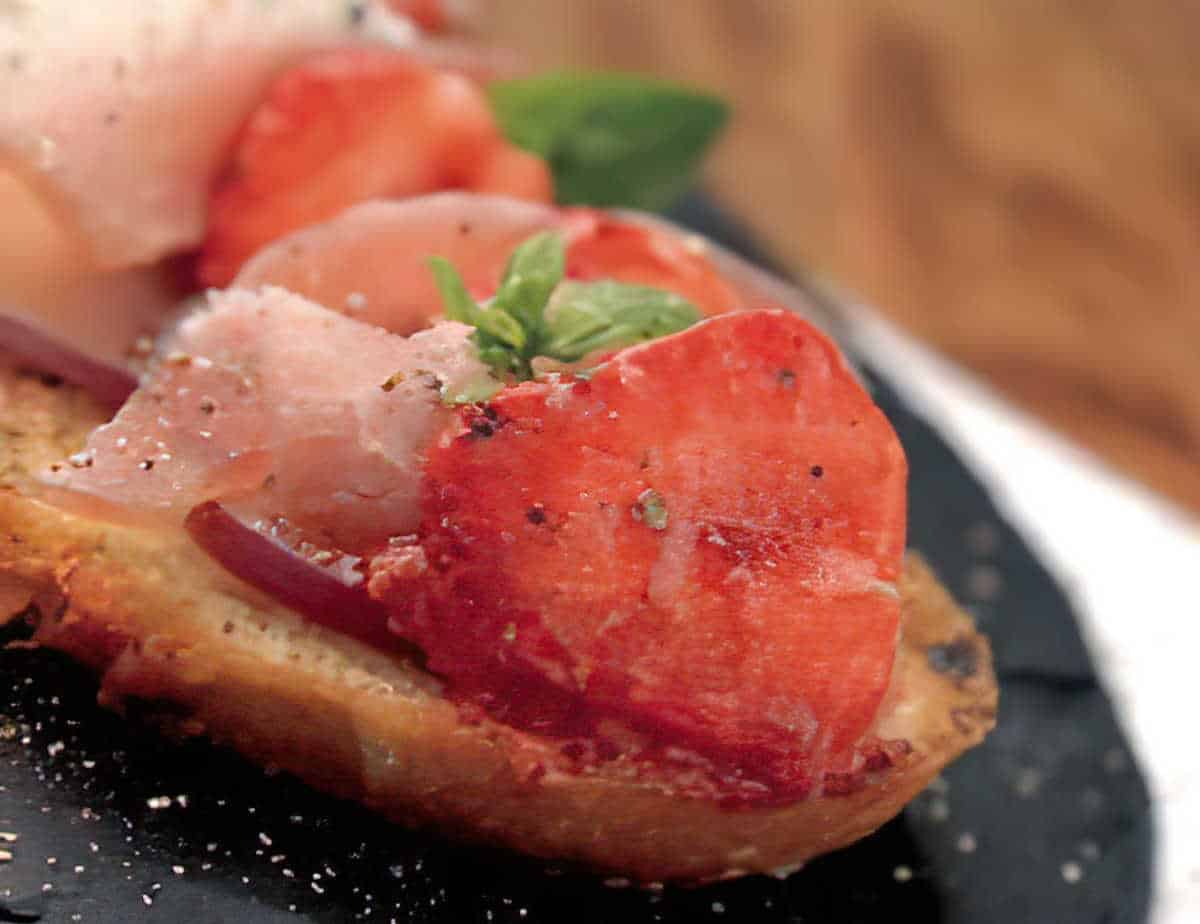 tartine fraise jambon fromage