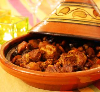 Tajine poulet poire miel