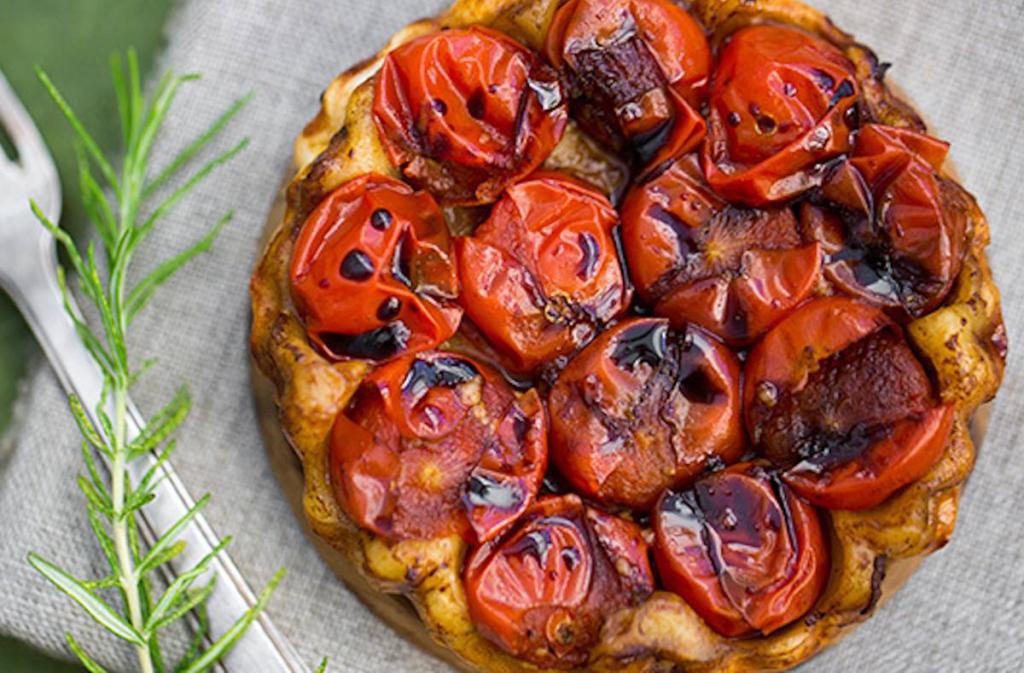 Tartelettes aux tomates cerises et au caramel balsamique