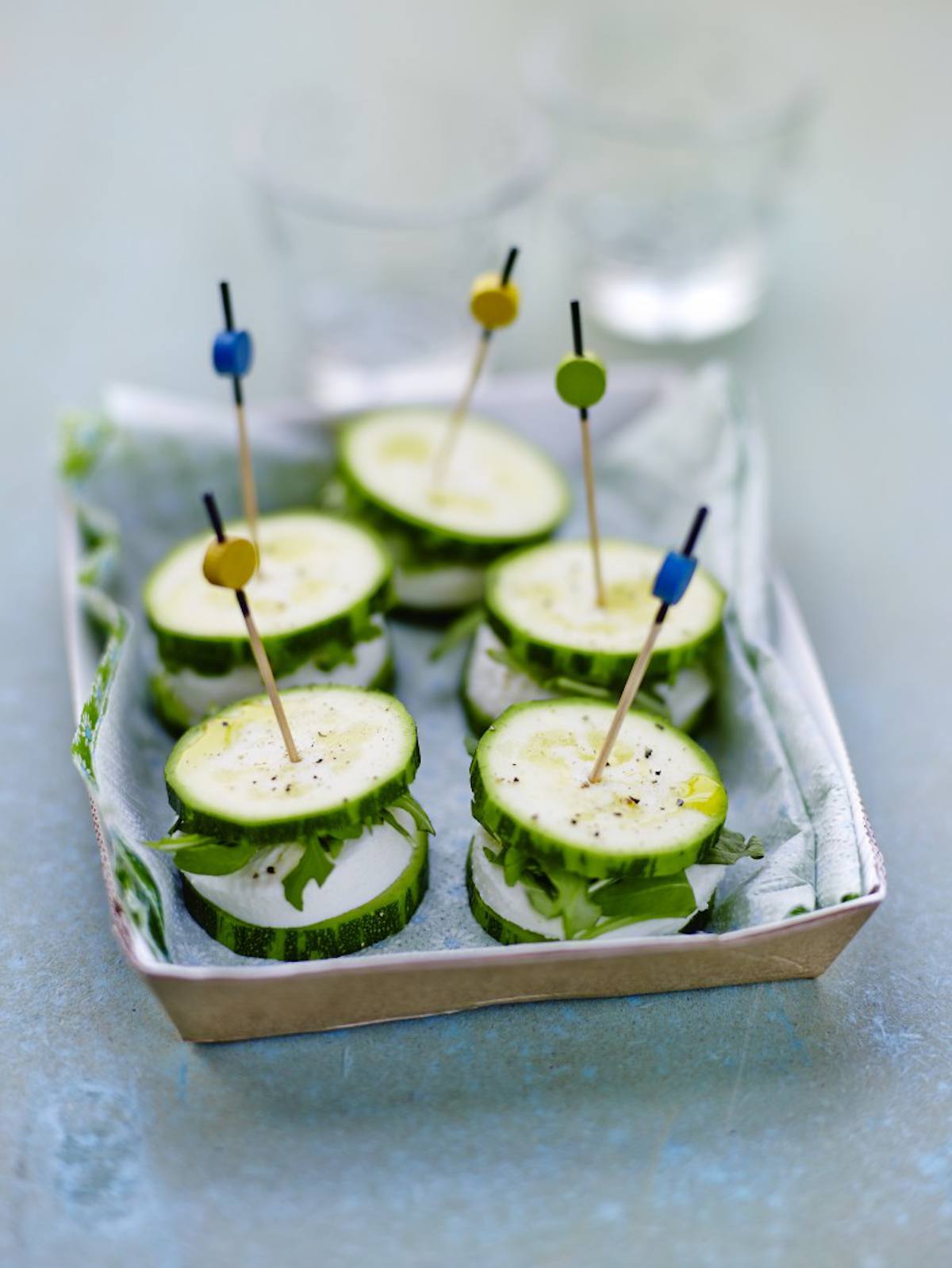 apero Mini-burger de courgette à la mozzarella