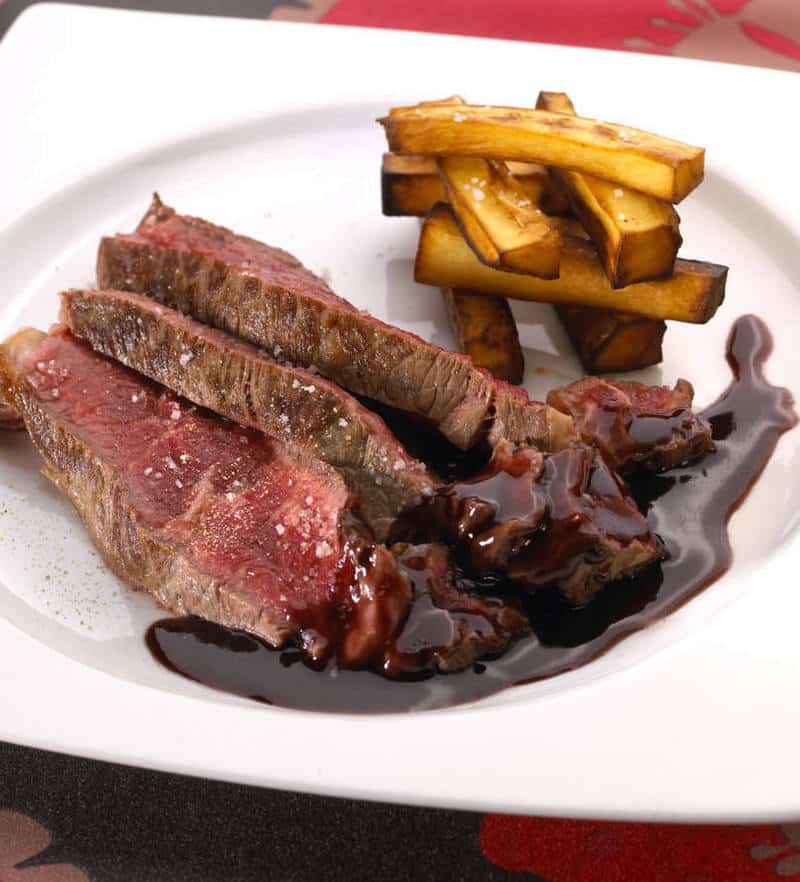 Cote boeuf frites panais