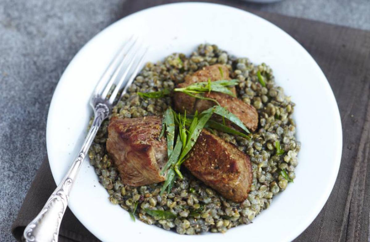 Sauté d'agneau aux lentilles