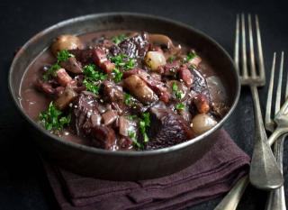 recette boeuf bourguignon avec lardon et champignon