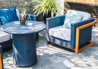 mobilier jardin bleu