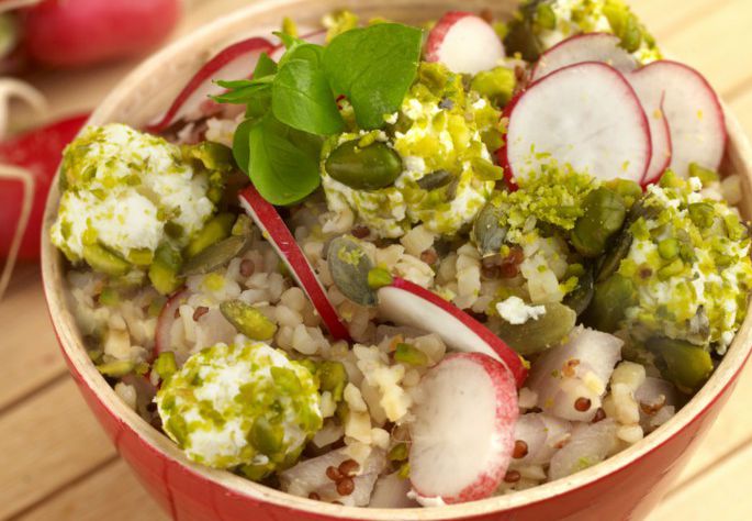 Salade de quinoa au fromage frais