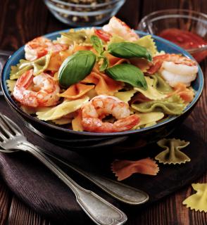 salade de farfalle aux crevettes