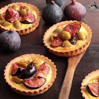 Tartelette aux figues et olives vertes