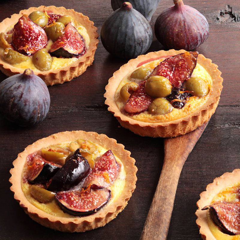 Tartelette aux figues et olives vertes