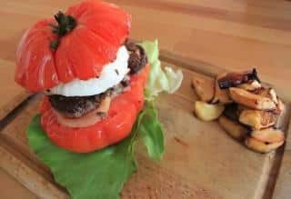 burger - tomate coeur de boeuf panais