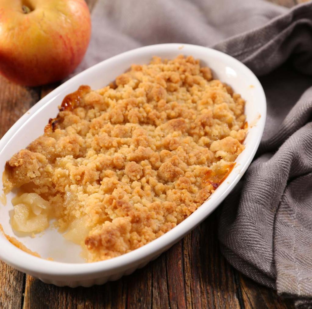 Crumble pomme rhubarbe