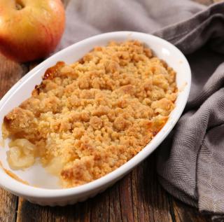 Crumble pomme rhubarbe