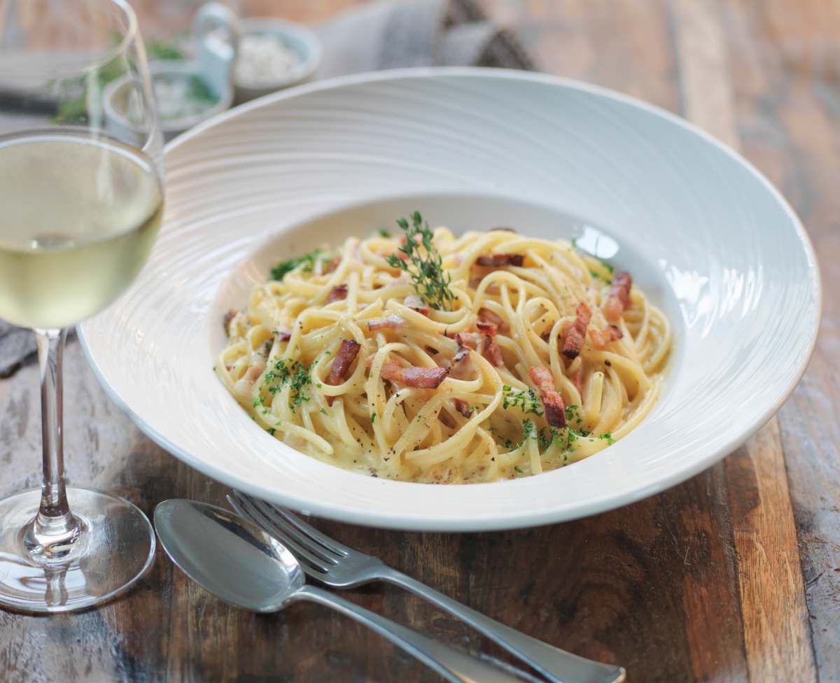 Linguine à la carbonara