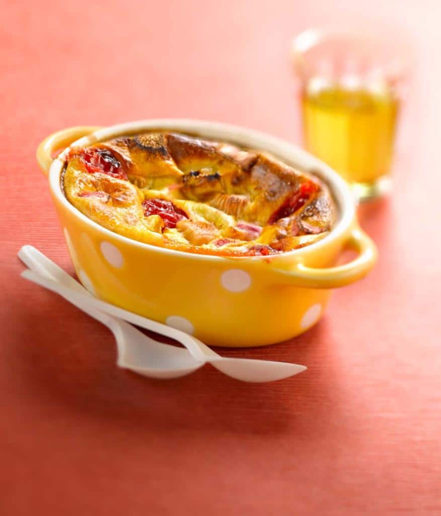 Clafoutis cerise rhubarbe