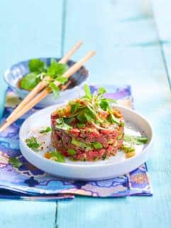 Tartare de boeuf avec avocat façon Thai