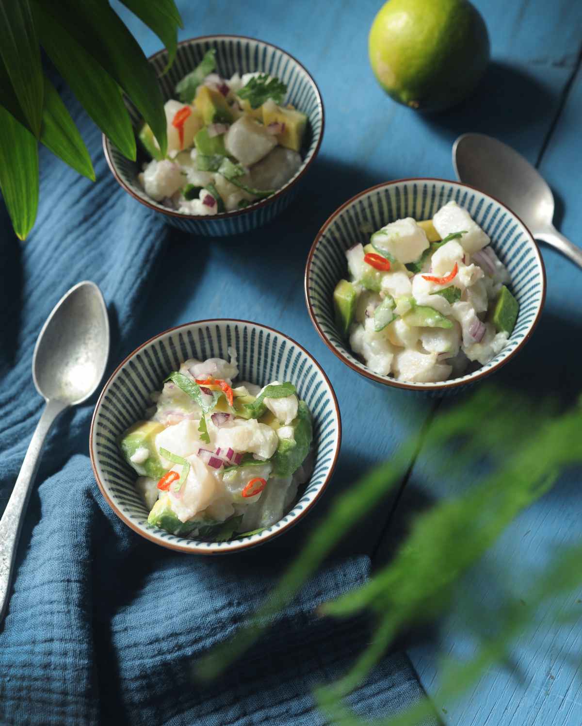 ceviche cabillaud avocat