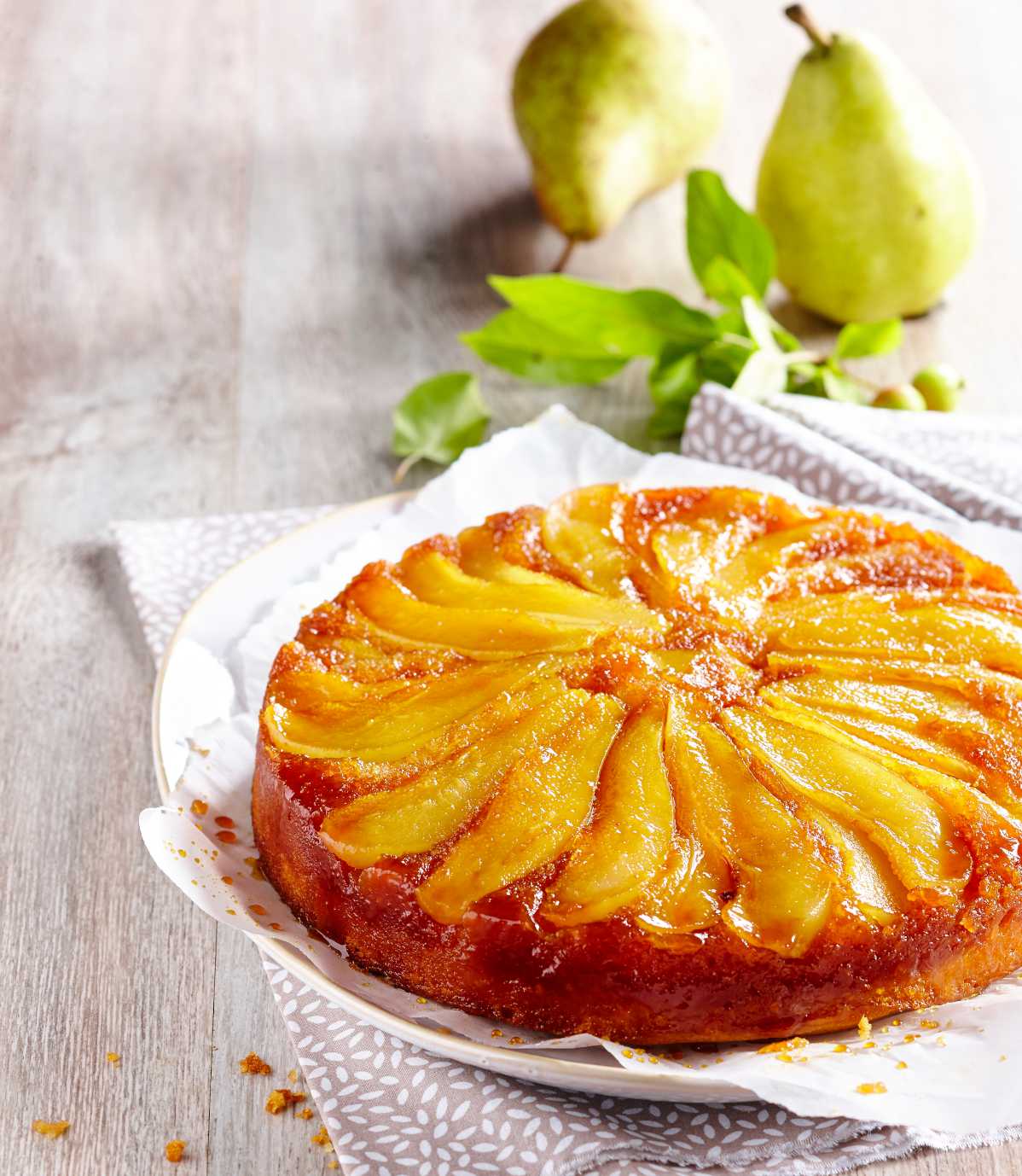 gateau renversé aux poires