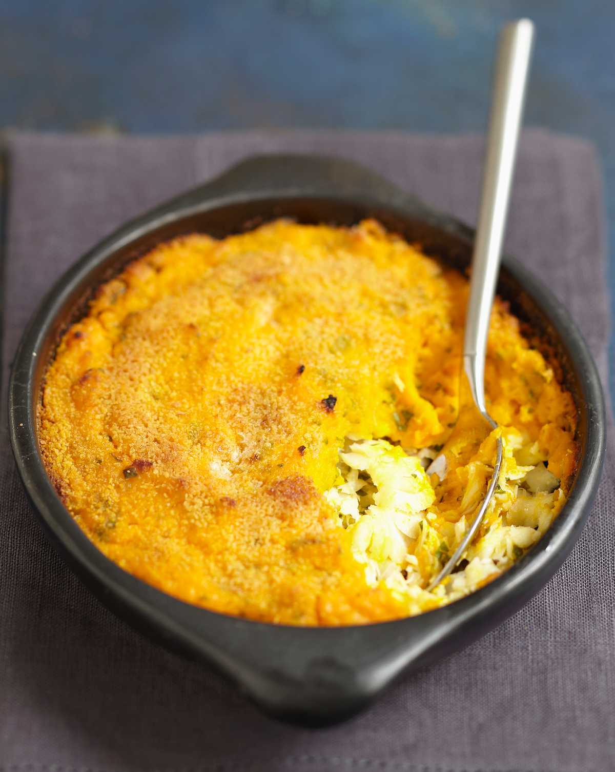 Gratin de cabillaud à la purée de carottes