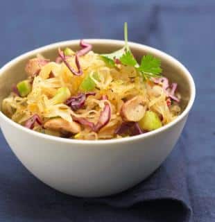 Salade de choux façon choucroute indienne au curry