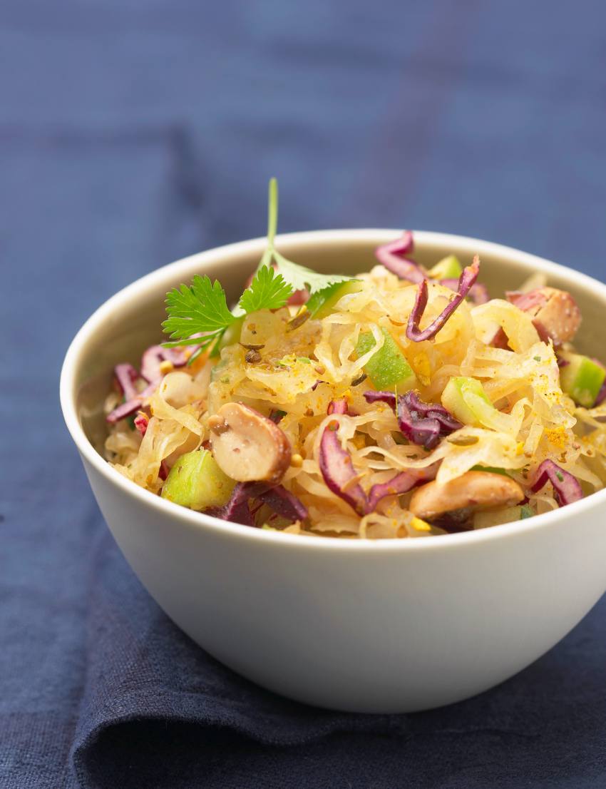 Salade façon choucroute indienne au curry