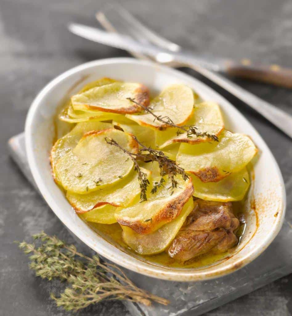 filet agneau au thym pomme de terre sautée