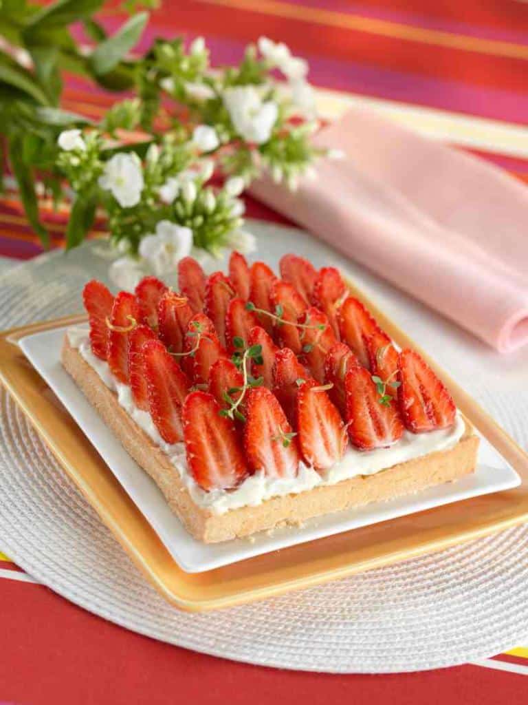 Recette de tarte aux fraises et au mascarpone avec petit beurre