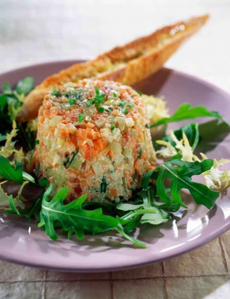 Recette de tartare de légumes de printemps