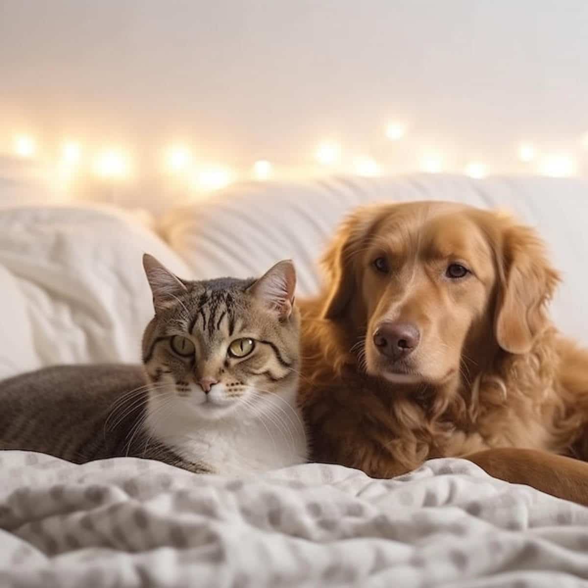 golden retriever avec les autres animaux