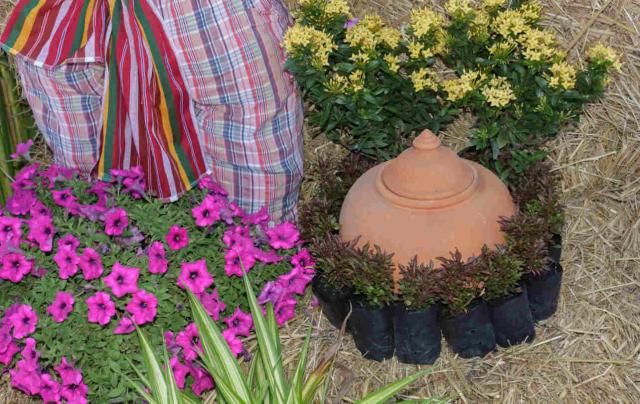 Réservoir D'eau écologique Oya En Céramique Rouge - Pour Plantes Intérieur/jardin - Neuf