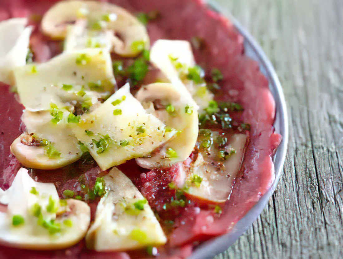 Carpaccio boeuf à la tome de savoie