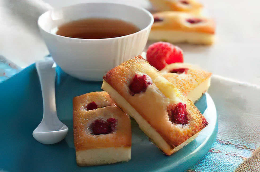 Financier a la framboise