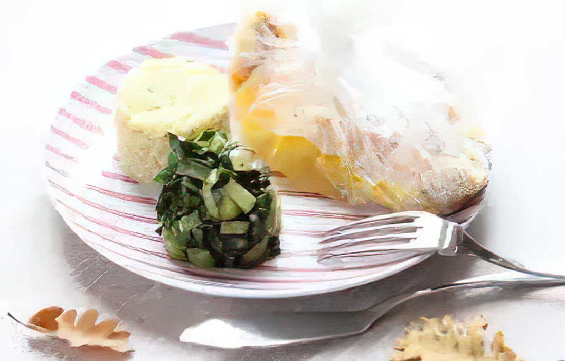 Papillote de pageot, blettes braisées au curry et quinoa