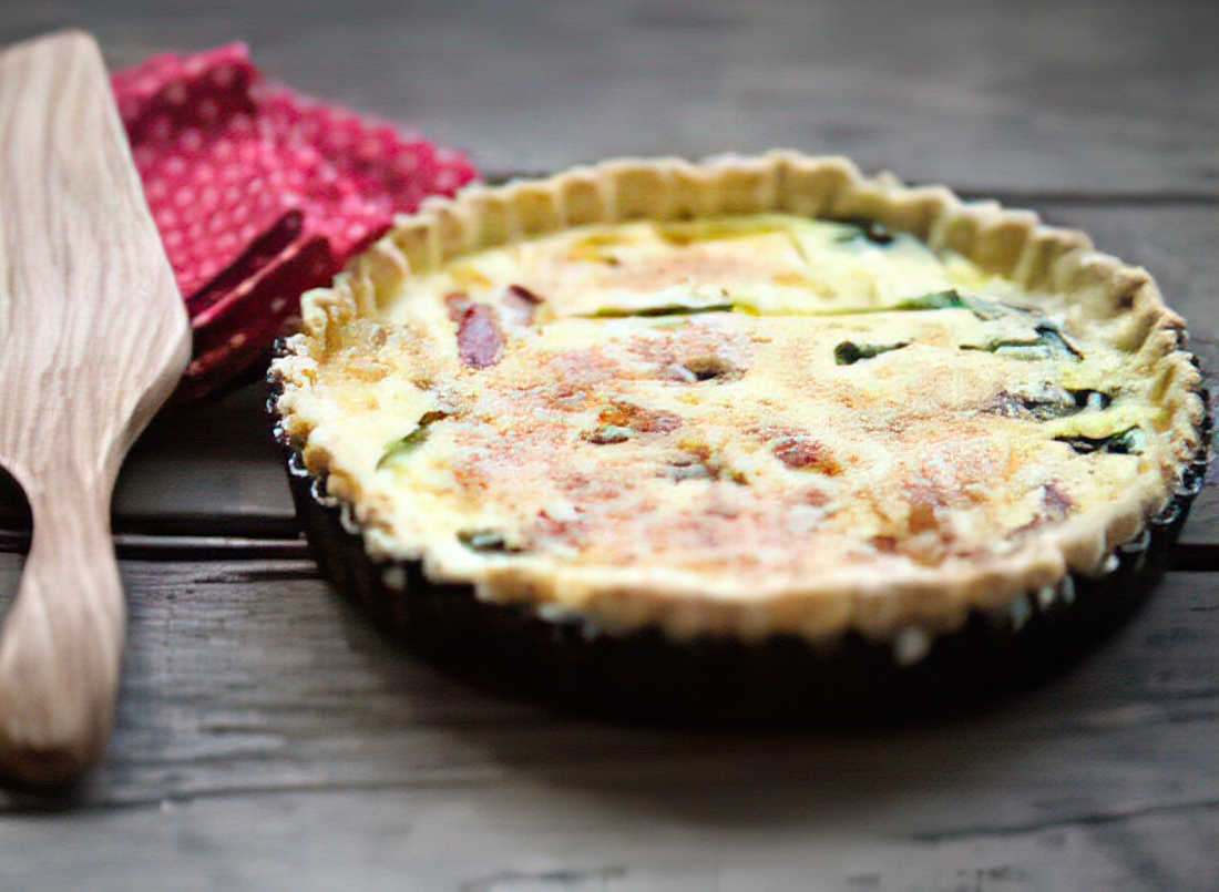 Tarte salée aux pousses d’épinard