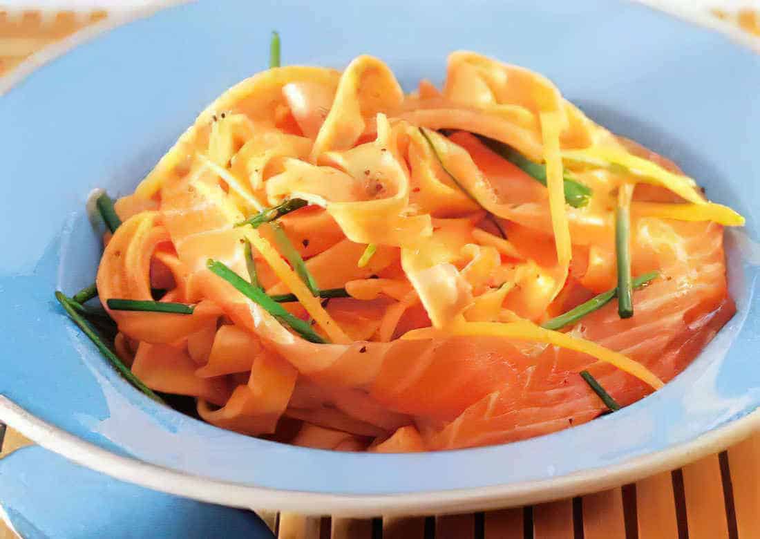 tagliatelle au saumon fumé