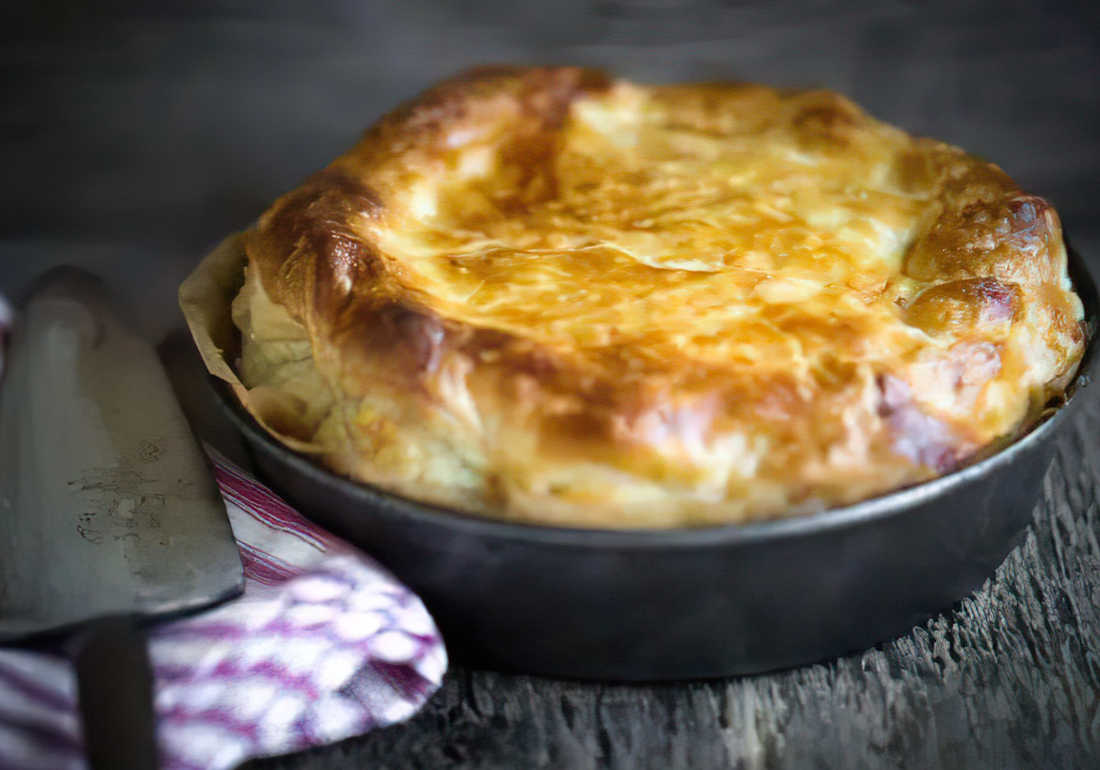 tourte jambon poireau