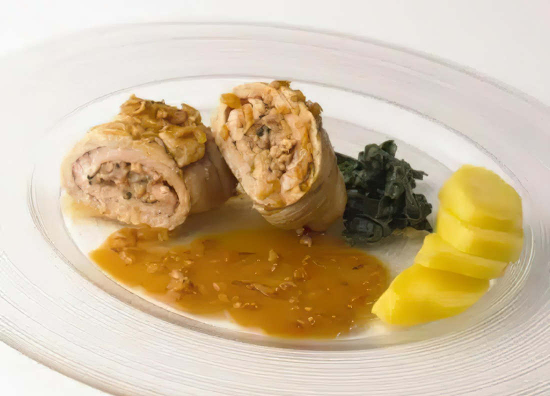 Paupiettes de veau à l'ail de printemps