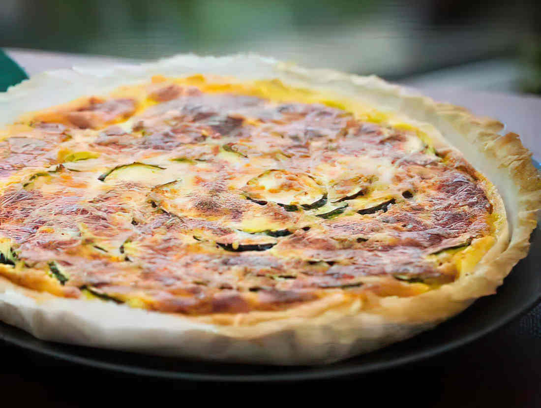 Quiche aux courgettes et au fromage frais