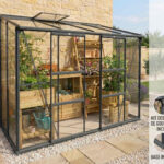 Serre de jardin adossée LAMS Mélissa aluminium naturel 3,30 m²