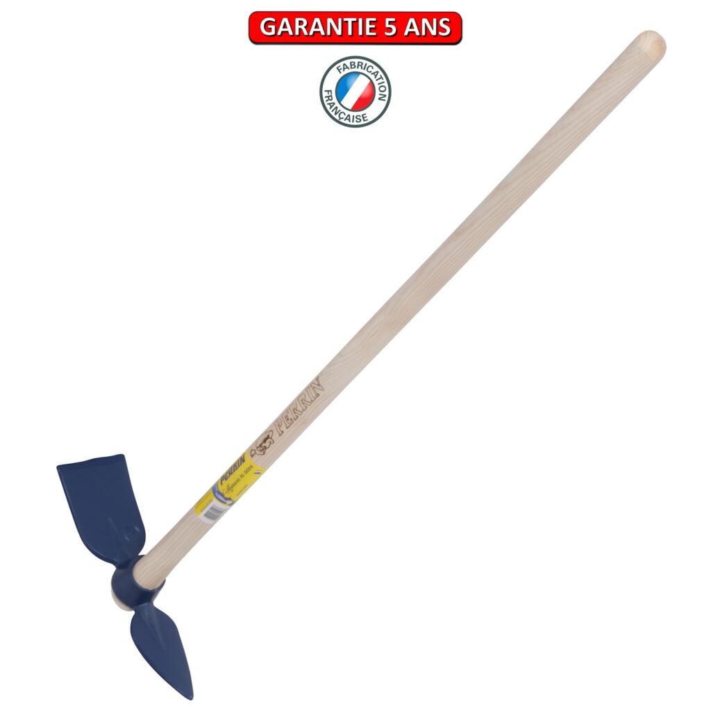 Serfouette-forgee-panne-et-langue-Emmanche-droit-100-Longueur-de-26-cm-PERRIN