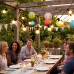 Guirlande Guinguette Électrique Solaire 4,5m blanc chaud