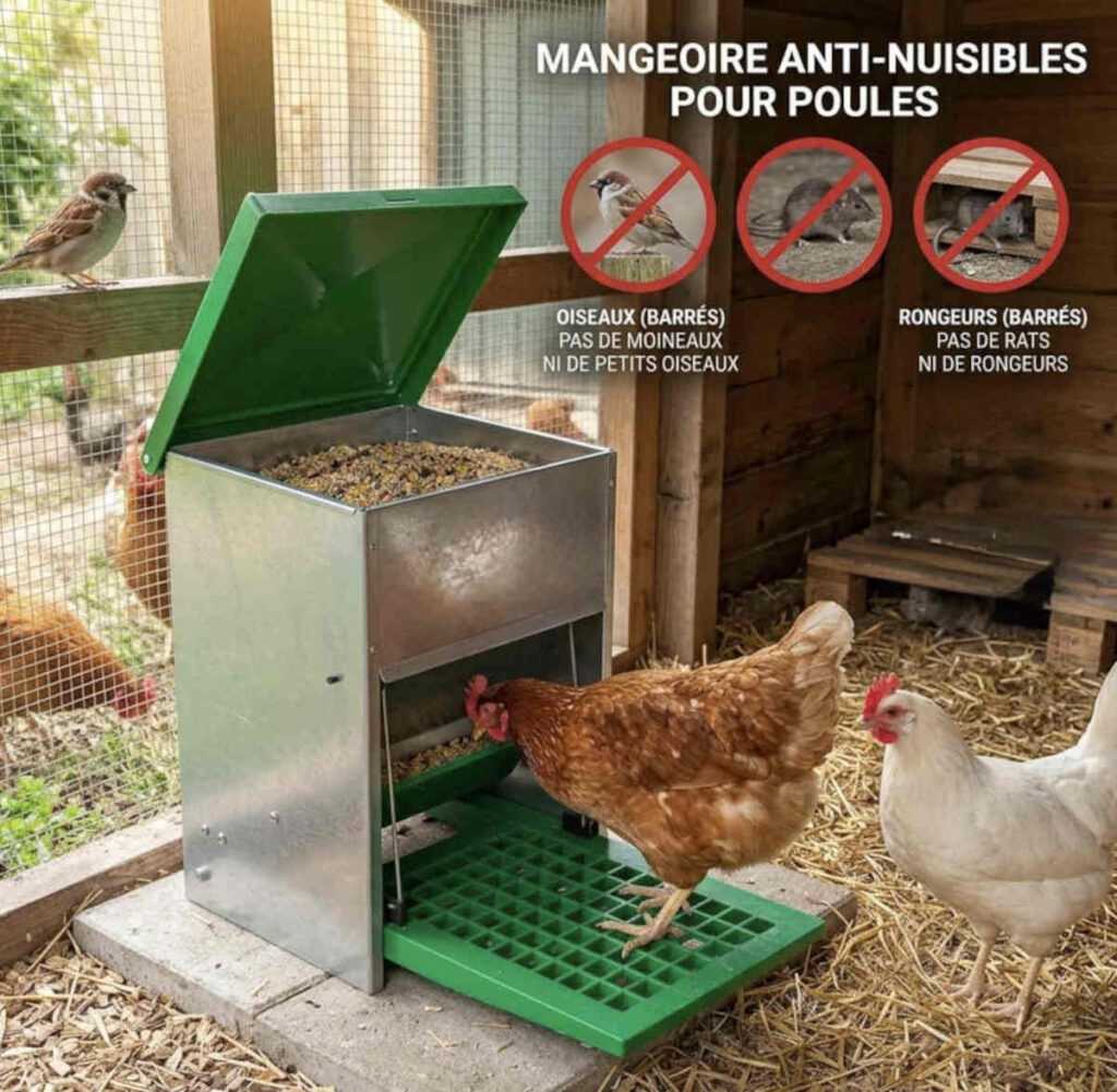 Mangeoire Anti-Nuisibles 5 kg pour Poules
