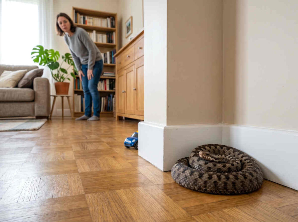 serpent intérieur maison