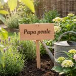 Pancarte en Bois Gravée Extérieur - Décoration Jardin Artisanale