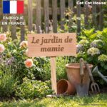 Pancarte en Bois Gravée pour Jardin - Décoration Extérieure Artisanale