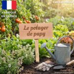 Pancarte en Bois Gravée pour Jardin - Décoration Extérieure Artisanale