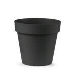 Pot Rond Cleo - Anthracite Classique pour Fleurs et Plantes