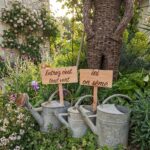 Pancarte en Bois Gravée pour Jardin - Décoration Extérieure Artisanale