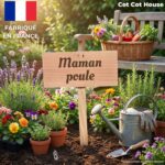 Pancarte en Bois Gravée pour Jardin - Décoration Extérieure Artisanale