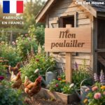Pancarte en Bois Gravée pour Jardin - Décoration Extérieure Artisanale