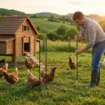 Lot de 5 piquets supplémentaires pour clôture filet poules 110 cm - Double pointe