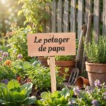 Pancarte en Bois Gravée Extérieur - Décoration de Jardin Artisanale